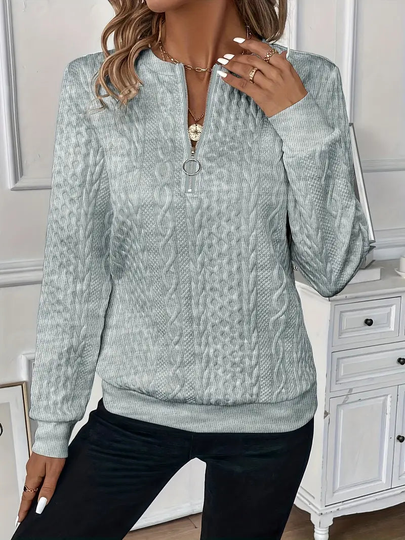 EMMAâ„¢ | Elegant Quarter-Zip Sweater