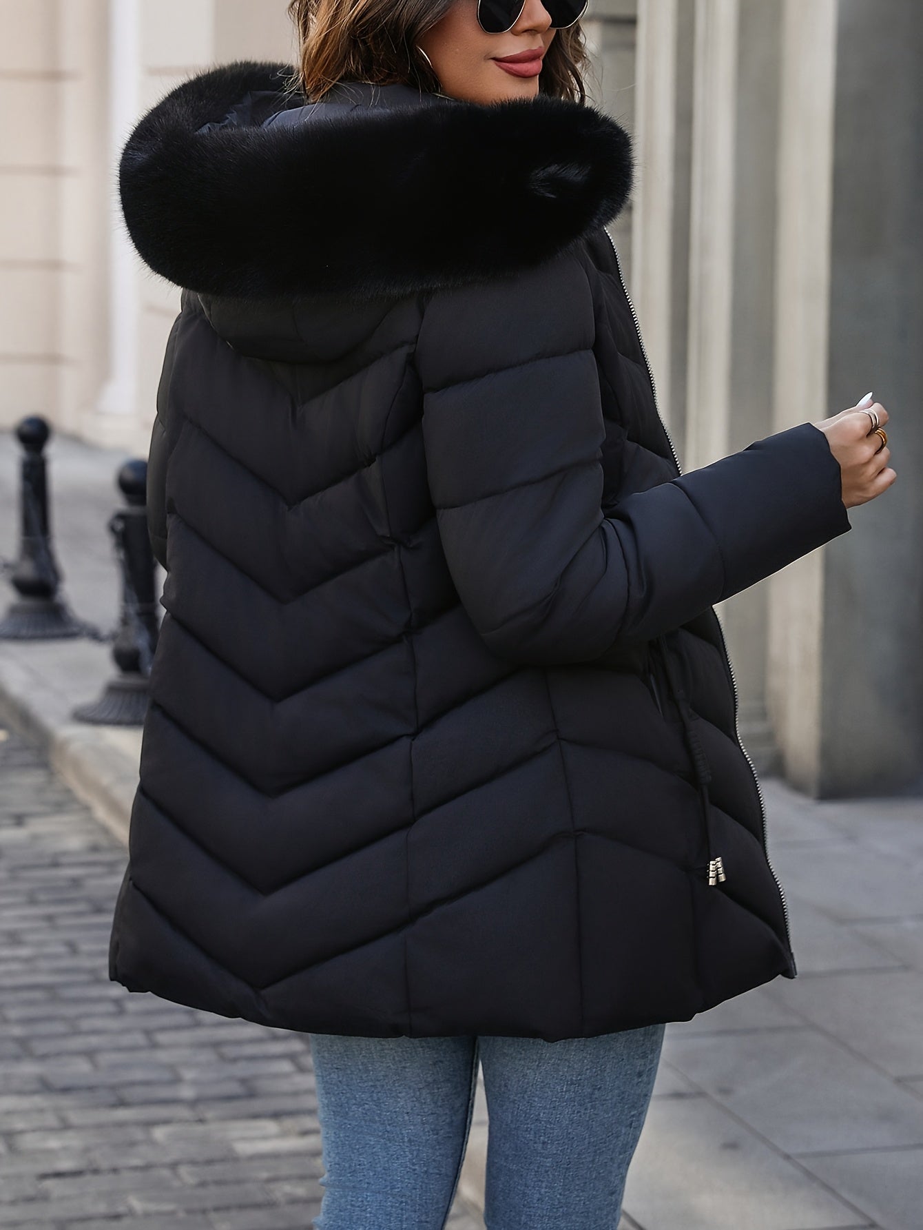 Aurora™ Short Hooded Faux Fur Winter Jacket