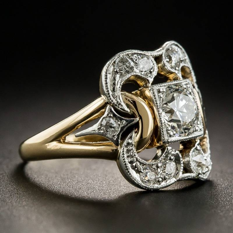 SINTAâ„¢ - Vintage Zirconia Gold Ring