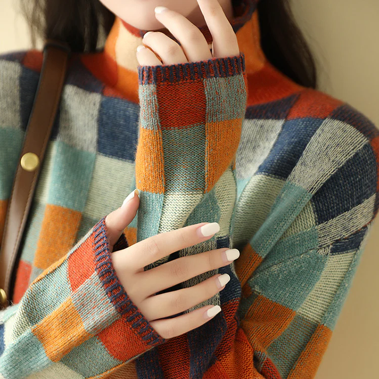 MIAâ„¢ - Retro-Inspired Plaid Sweater