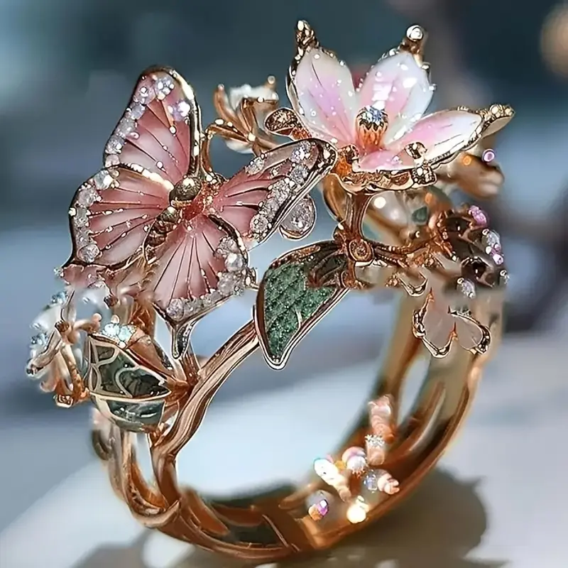 LISAâ„¢ - Nature Bright Butterfly Zirconia Ring