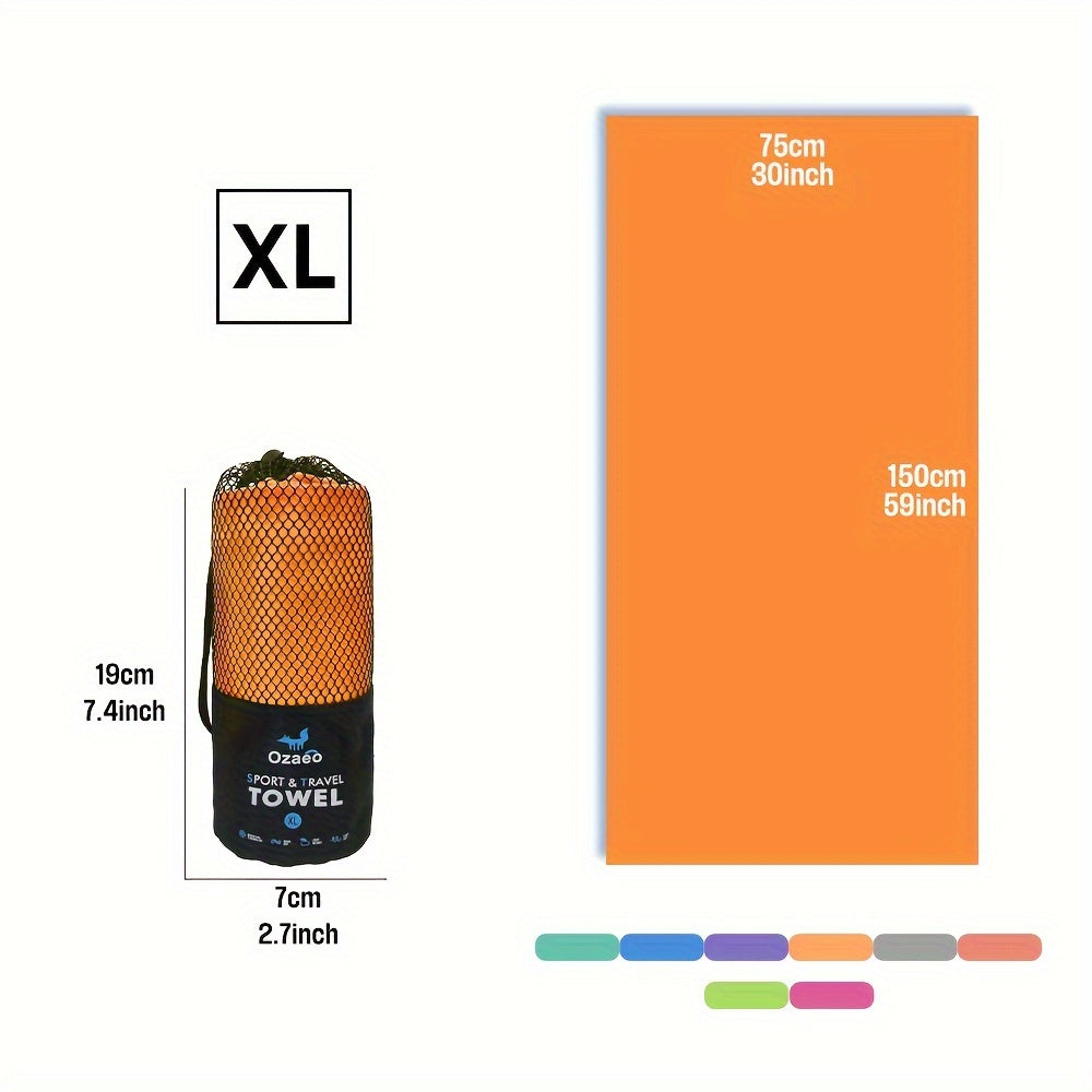 Zeer Absorberende Sneldrogende Microvezel Reissport Handdoek met Lichtgewicht Mesh Tas Verpakking - Perfect voor Kamperen, Sport, Strand, Wandelen, Yoga, Golf, Pickball Accessoires