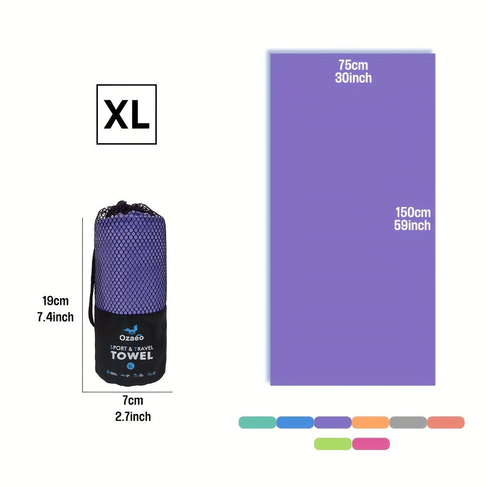Zeer Absorberende Sneldrogende Microvezel Reissport Handdoek met Lichtgewicht Mesh Tas Verpakking - Perfect voor Kamperen, Sport, Strand, Wandelen, Yoga, Golf, Pickball Accessoires