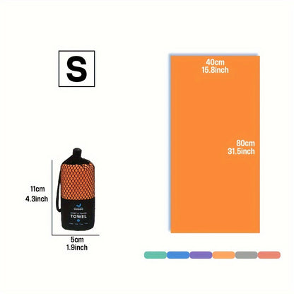 Zeer Absorberende Sneldrogende Microvezel Reissport Handdoek met Lichtgewicht Mesh Tas Verpakking - Perfect voor Kamperen, Sport, Strand, Wandelen, Yoga, Golf, Pickball Accessoires