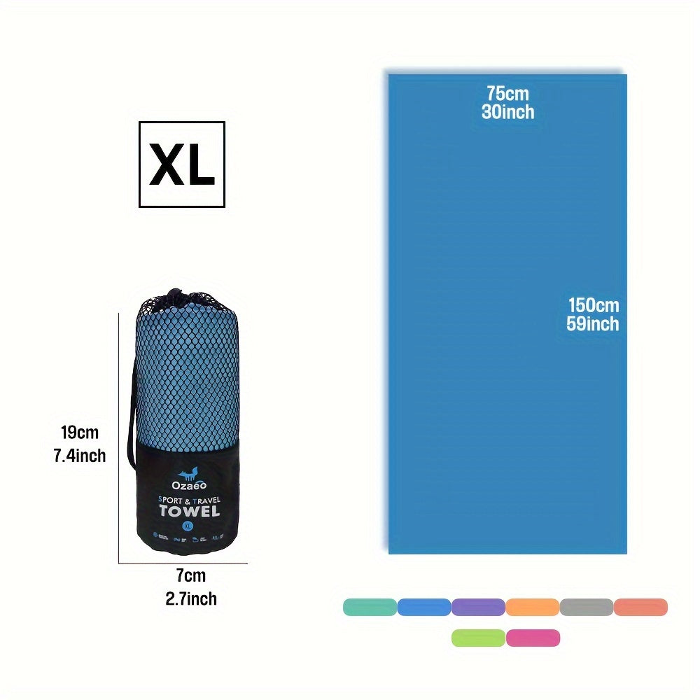 Zeer Absorberende Sneldrogende Microvezel Reissport Handdoek met Lichtgewicht Mesh Tas Verpakking - Perfect voor Kamperen, Sport, Strand, Wandelen, Yoga, Golf, Pickball Accessoires