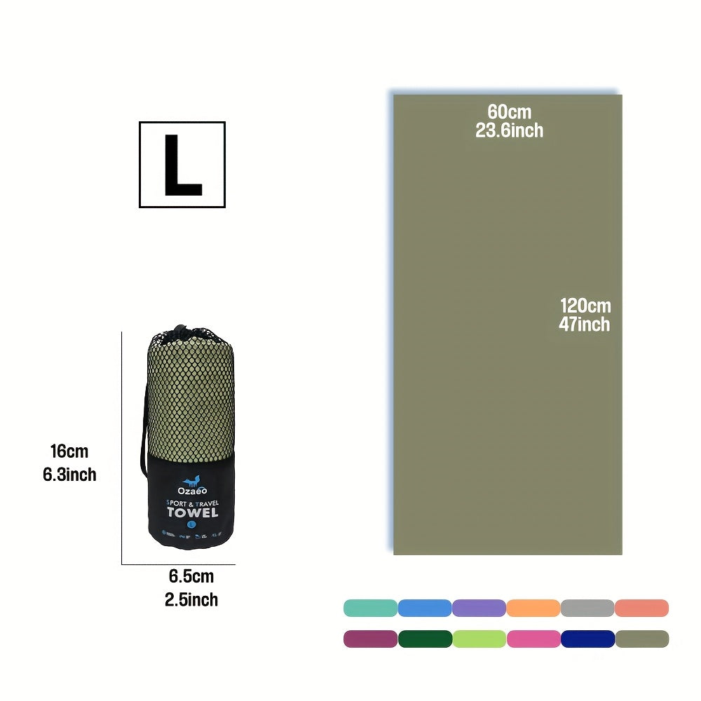 Zeer Absorberende Sneldrogende Microvezel Reissport Handdoek met Lichtgewicht Mesh Tas Verpakking - Perfect voor Kamperen, Sport, Strand, Wandelen, Yoga, Golf, Pickball Accessoires