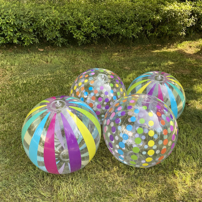 1-Pack Polka Dot Beach Ball Inflatable PVC Water Play Ball Kleur Gestreepte Bal Buiten Zwembad Strandfeest Decoratie Inflatable Ball Buiten Activiteiten