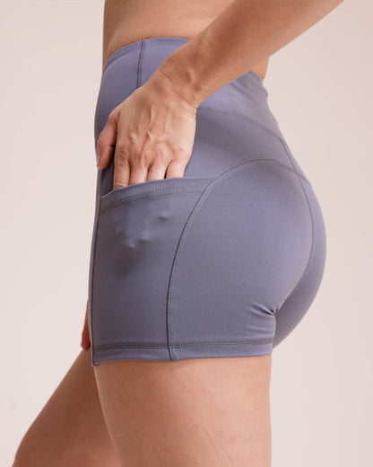 Casual Sports High Waist Breathable With Pockets Cycling Yoga Fitness Shorts