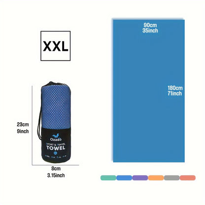 Zeer Absorberende Sneldrogende Microvezel Reissport Handdoek met Lichtgewicht Mesh Tas Verpakking - Perfect voor Kamperen, Sport, Strand, Wandelen, Yoga, Golf, Pickball Accessoires