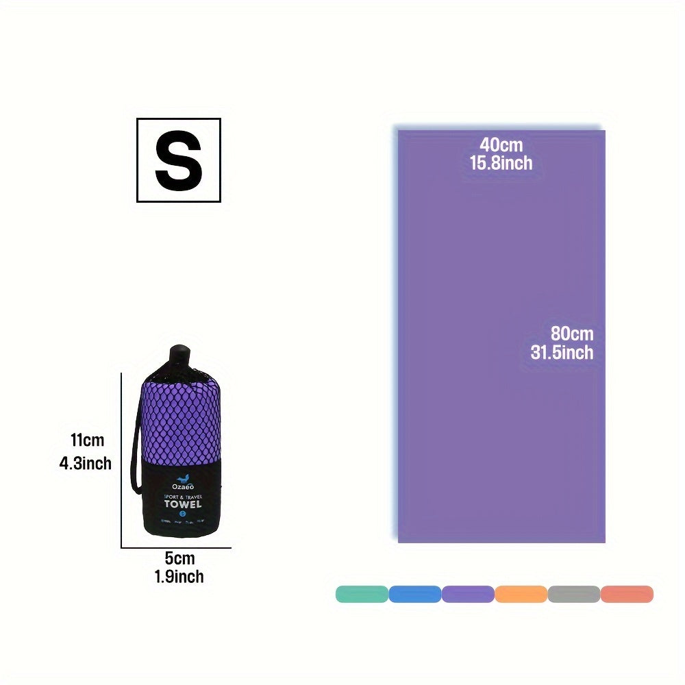 Zeer Absorberende Sneldrogende Microvezel Reissport Handdoek met Lichtgewicht Mesh Tas Verpakking - Perfect voor Kamperen, Sport, Strand, Wandelen, Yoga, Golf, Pickball Accessoires