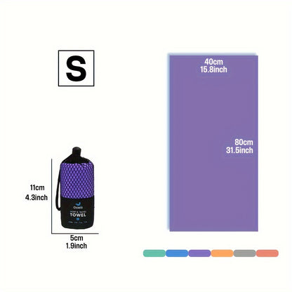 Zeer Absorberende Sneldrogende Microvezel Reissport Handdoek met Lichtgewicht Mesh Tas Verpakking - Perfect voor Kamperen, Sport, Strand, Wandelen, Yoga, Golf, Pickball Accessoires
