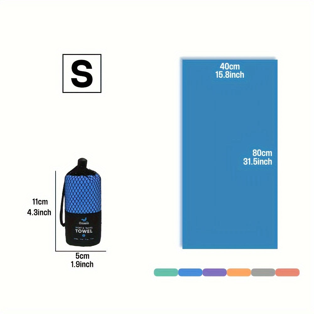 Zeer Absorberende Sneldrogende Microvezel Reissport Handdoek met Lichtgewicht Mesh Tas Verpakking - Perfect voor Kamperen, Sport, Strand, Wandelen, Yoga, Golf, Pickball Accessoires
