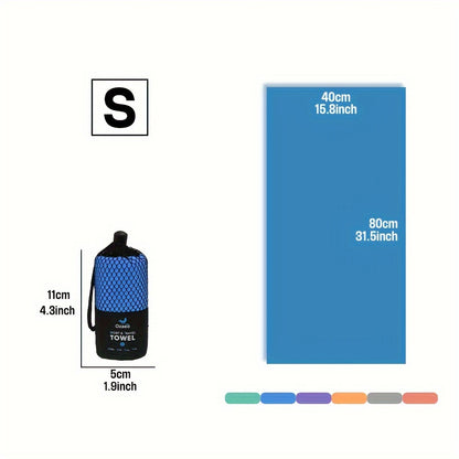 Zeer Absorberende Sneldrogende Microvezel Reissport Handdoek met Lichtgewicht Mesh Tas Verpakking - Perfect voor Kamperen, Sport, Strand, Wandelen, Yoga, Golf, Pickball Accessoires