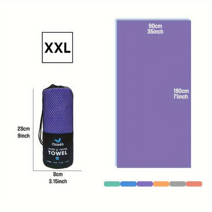 Zeer Absorberende Sneldrogende Microvezel Reissport Handdoek met Lichtgewicht Mesh Tas Verpakking - Perfect voor Kamperen, Sport, Strand, Wandelen, Yoga, Golf, Pickball Accessoires