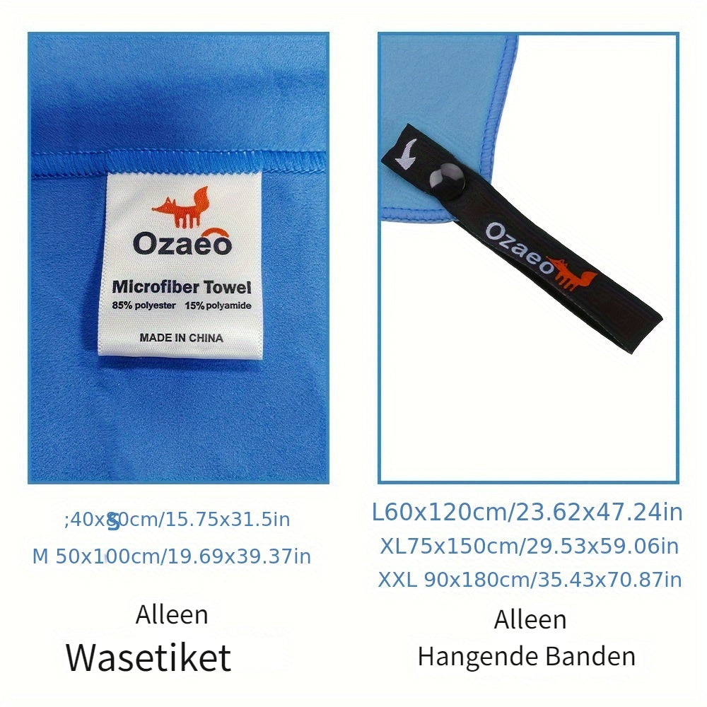 Zeer Absorberende Sneldrogende Microvezel Reissport Handdoek met Lichtgewicht Mesh Tas Verpakking - Perfect voor Kamperen, Sport, Strand, Wandelen, Yoga, Golf, Pickball Accessoires