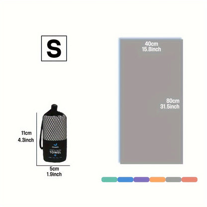 Zeer Absorberende Sneldrogende Microvezel Reissport Handdoek met Lichtgewicht Mesh Tas Verpakking - Perfect voor Kamperen, Sport, Strand, Wandelen, Yoga, Golf, Pickball Accessoires