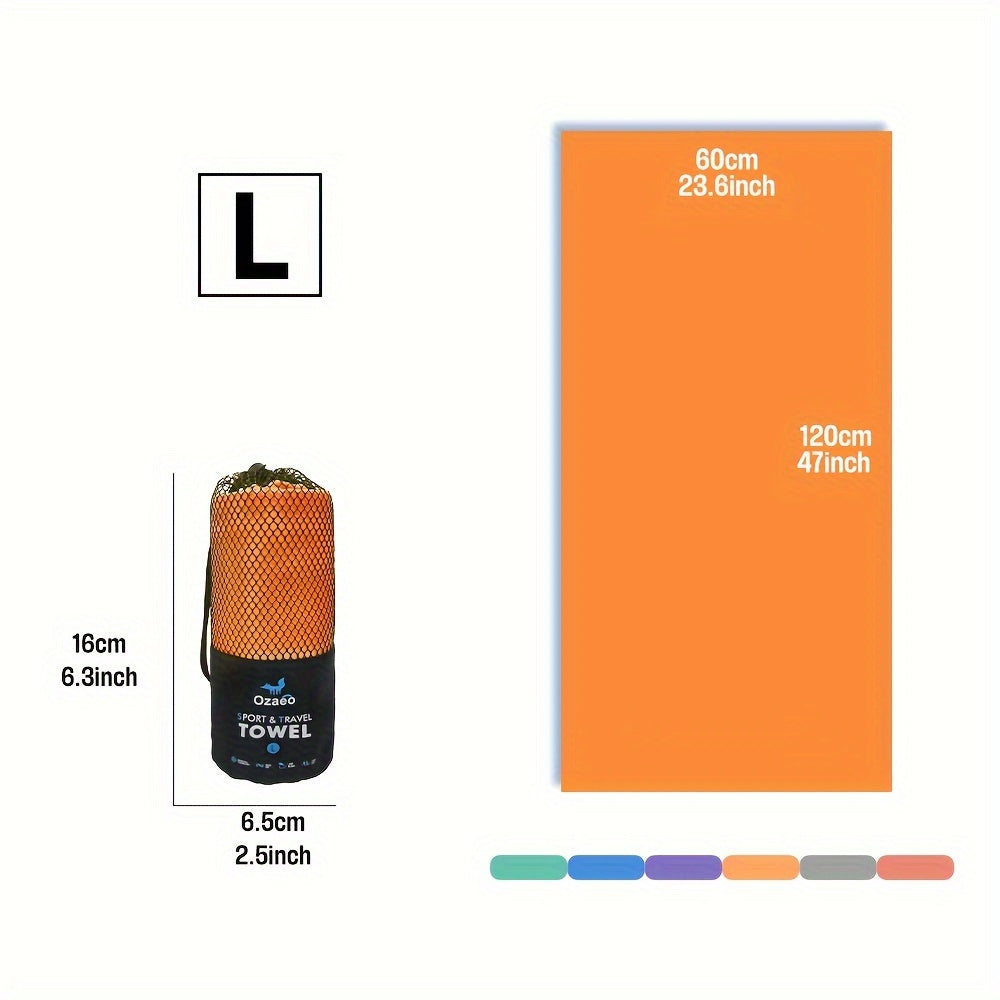 Zeer Absorberende Sneldrogende Microvezel Reissport Handdoek met Lichtgewicht Mesh Tas Verpakking - Perfect voor Kamperen, Sport, Strand, Wandelen, Yoga, Golf, Pickball Accessoires