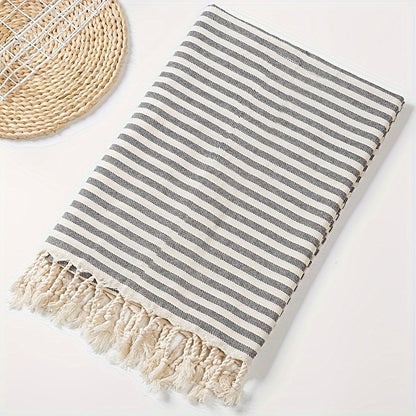 Extra Grote Turkse Strandhanddoek - Gestreept, Lichtgewicht & Sneldrogend voor Zwembad, Zwemmen, Reizen & Kamperen - Boho Stijl, Hoge Kleurvastheid