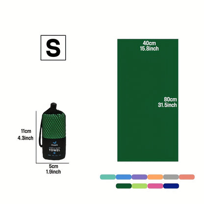 Zeer Absorberende Sneldrogende Microvezel Reissport Handdoek met Lichtgewicht Mesh Tas Verpakking - Perfect voor Kamperen, Sport, Strand, Wandelen, Yoga, Golf, Pickball Accessoires
