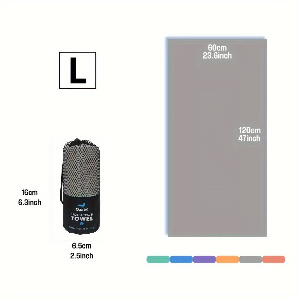 Zeer Absorberende Sneldrogende Microvezel Reissport Handdoek met Lichtgewicht Mesh Tas Verpakking - Perfect voor Kamperen, Sport, Strand, Wandelen, Yoga, Golf, Pickball Accessoires