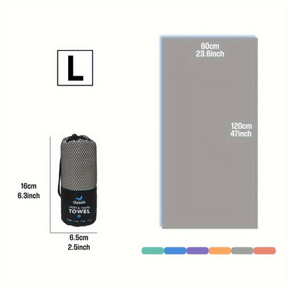 Zeer Absorberende Sneldrogende Microvezel Reissport Handdoek met Lichtgewicht Mesh Tas Verpakking - Perfect voor Kamperen, Sport, Strand, Wandelen, Yoga, Golf, Pickball Accessoires