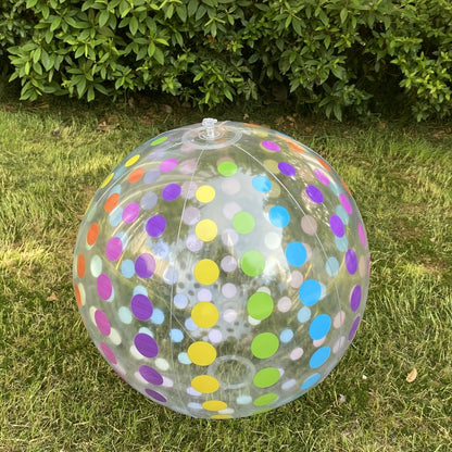 1-Pack Polka Dot Beach Ball Inflatable PVC Water Play Ball Kleur Gestreepte Bal Buiten Zwembad Strandfeest Decoratie Inflatable Ball Buiten Activiteiten