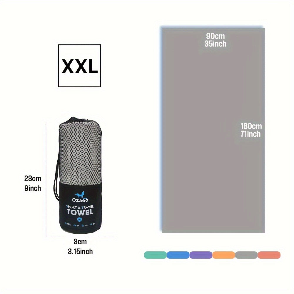 Zeer Absorberende Sneldrogende Microvezel Reissport Handdoek met Lichtgewicht Mesh Tas Verpakking - Perfect voor Kamperen, Sport, Strand, Wandelen, Yoga, Golf, Pickball Accessoires