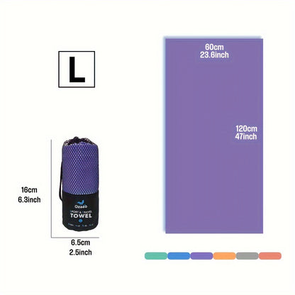 Zeer Absorberende Sneldrogende Microvezel Reissport Handdoek met Lichtgewicht Mesh Tas Verpakking - Perfect voor Kamperen, Sport, Strand, Wandelen, Yoga, Golf, Pickball Accessoires