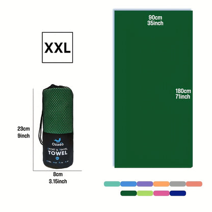 Zeer Absorberende Sneldrogende Microvezel Reissport Handdoek met Lichtgewicht Mesh Tas Verpakking - Perfect voor Kamperen, Sport, Strand, Wandelen, Yoga, Golf, Pickball Accessoires
