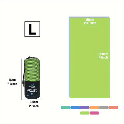 Zeer Absorberende Sneldrogende Microvezel Reissport Handdoek met Lichtgewicht Mesh Tas Verpakking - Perfect voor Kamperen, Sport, Strand, Wandelen, Yoga, Golf, Pickball Accessoires