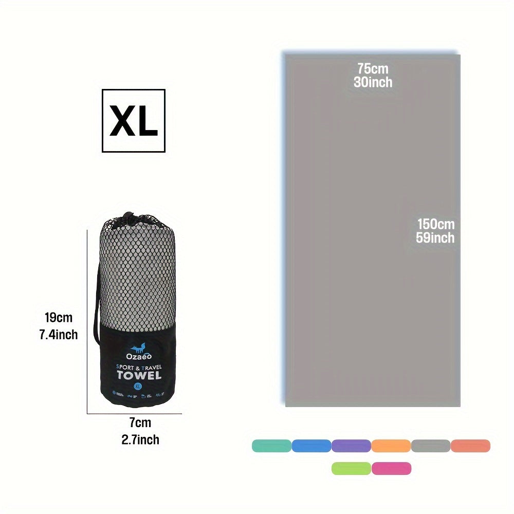 Zeer Absorberende Sneldrogende Microvezel Reissport Handdoek met Lichtgewicht Mesh Tas Verpakking - Perfect voor Kamperen, Sport, Strand, Wandelen, Yoga, Golf, Pickball Accessoires