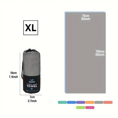 Zeer Absorberende Sneldrogende Microvezel Reissport Handdoek met Lichtgewicht Mesh Tas Verpakking - Perfect voor Kamperen, Sport, Strand, Wandelen, Yoga, Golf, Pickball Accessoires