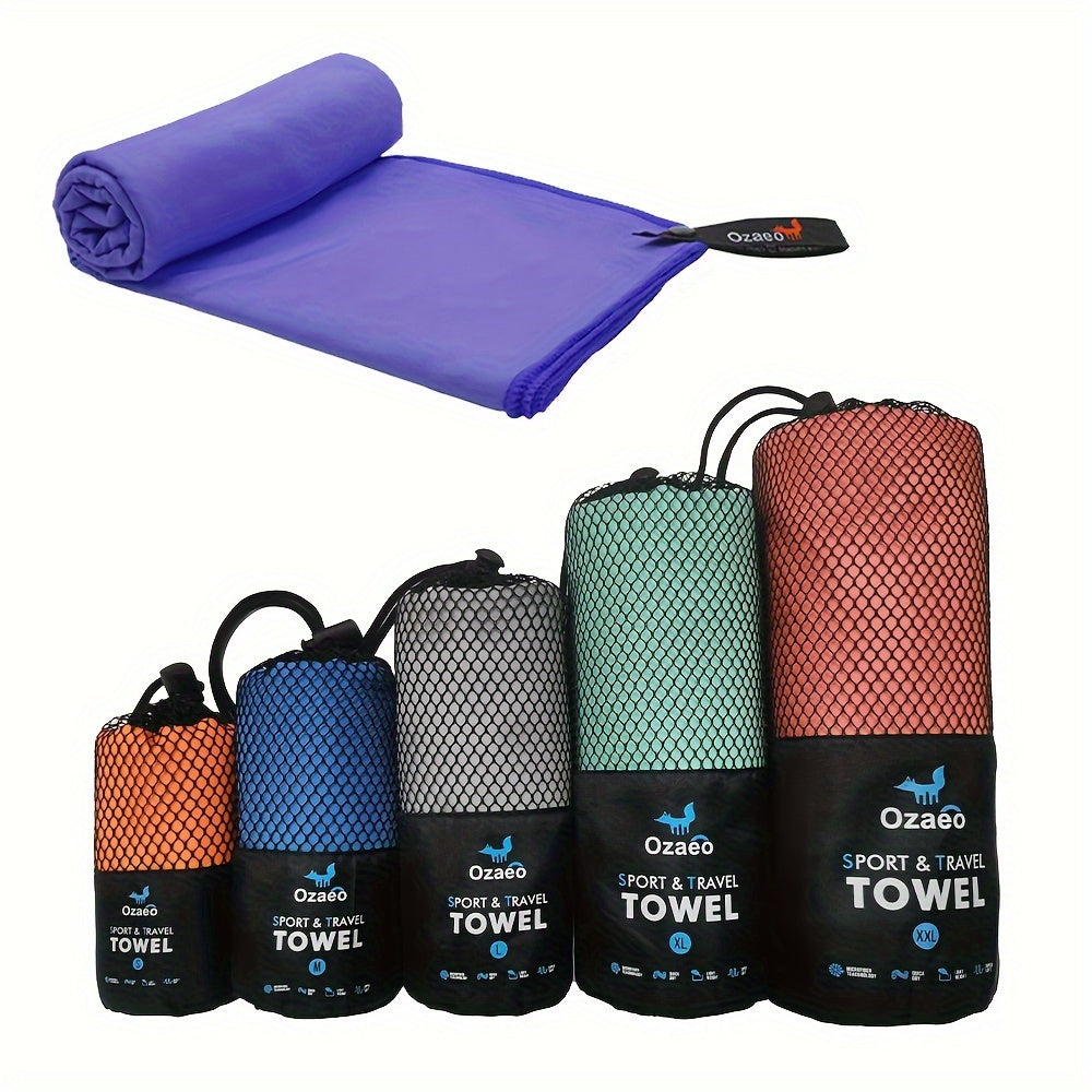 Zeer Absorberende Sneldrogende Microvezel Reissport Handdoek met Lichtgewicht Mesh Tas Verpakking - Perfect voor Kamperen, Sport, Strand, Wandelen, Yoga, Golf, Pickball Accessoires