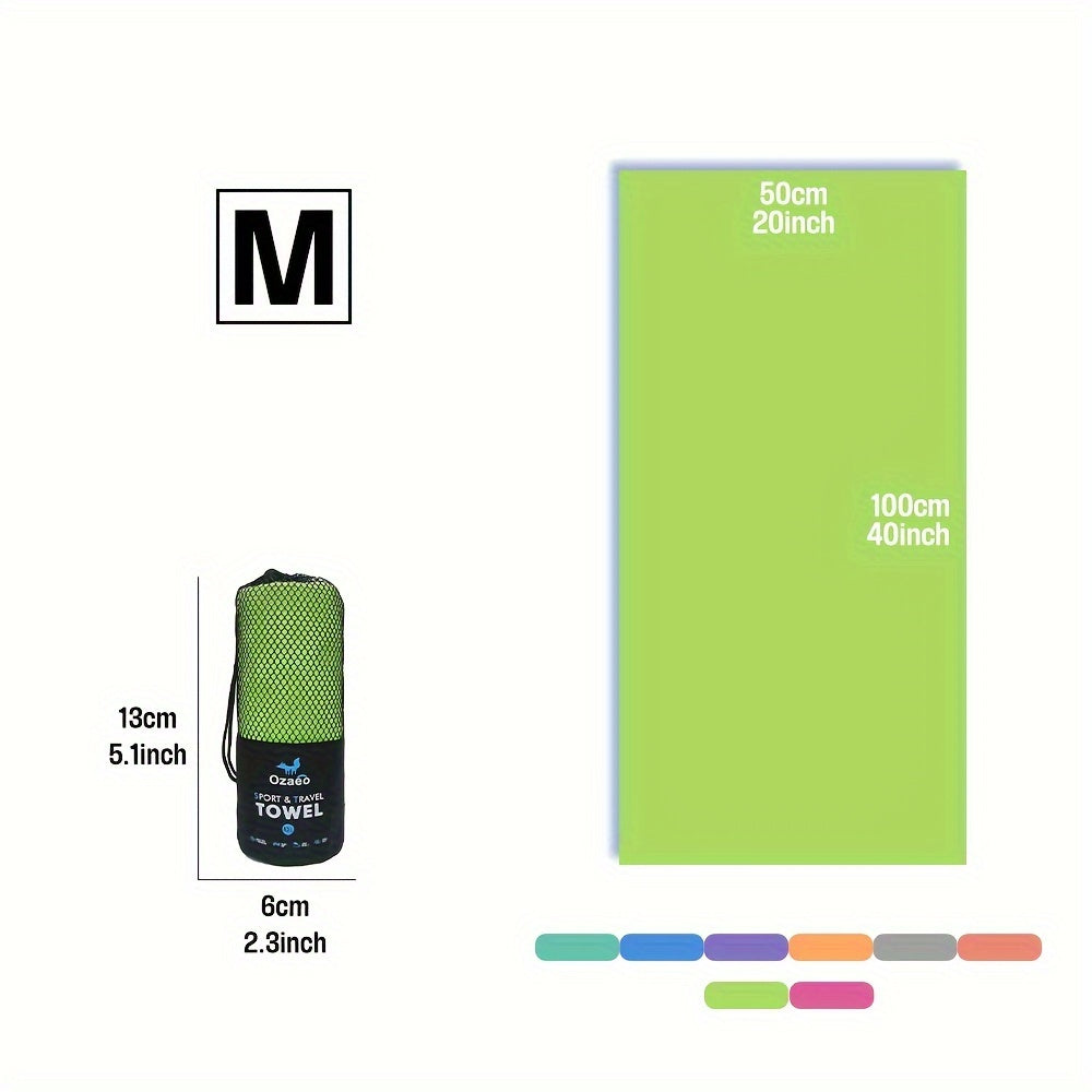 Zeer Absorberende Sneldrogende Microvezel Reissport Handdoek met Lichtgewicht Mesh Tas Verpakking - Perfect voor Kamperen, Sport, Strand, Wandelen, Yoga, Golf, Pickball Accessoires