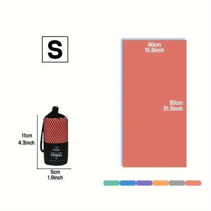 Zeer Absorberende Sneldrogende Microvezel Reissport Handdoek met Lichtgewicht Mesh Tas Verpakking - Perfect voor Kamperen, Sport, Strand, Wandelen, Yoga, Golf, Pickball Accessoires