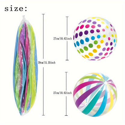 1-Pack Polka Dot Beach Ball Inflatable PVC Water Play Ball Kleur Gestreepte Bal Buiten Zwembad Strandfeest Decoratie Inflatable Ball Buiten Activiteiten