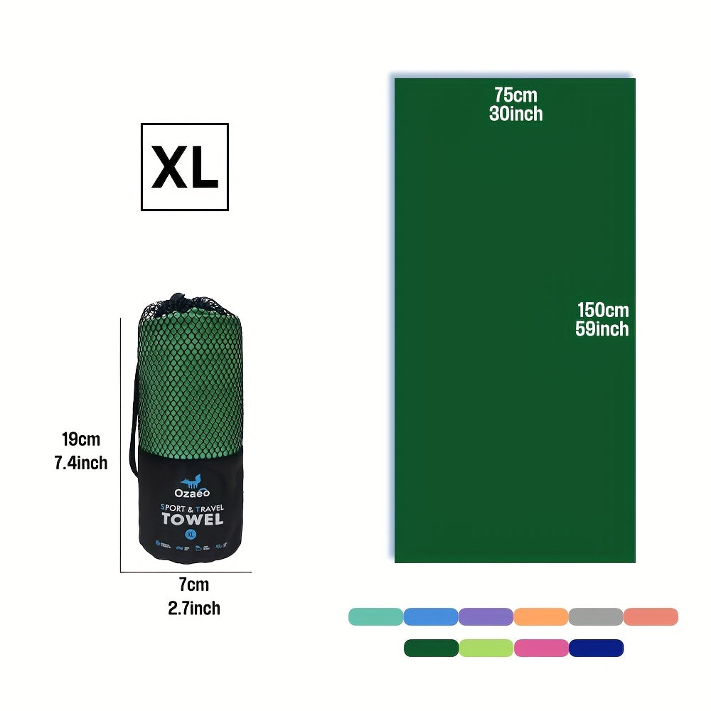 Zeer Absorberende Sneldrogende Microvezel Reissport Handdoek met Lichtgewicht Mesh Tas Verpakking - Perfect voor Kamperen, Sport, Strand, Wandelen, Yoga, Golf, Pickball Accessoires