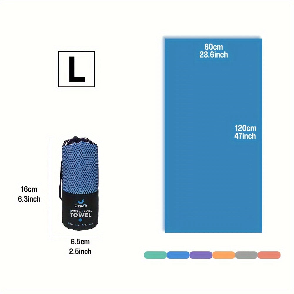 Zeer Absorberende Sneldrogende Microvezel Reissport Handdoek met Lichtgewicht Mesh Tas Verpakking - Perfect voor Kamperen, Sport, Strand, Wandelen, Yoga, Golf, Pickball Accessoires