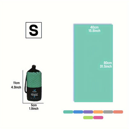 Zeer Absorberende Sneldrogende Microvezel Reissport Handdoek met Lichtgewicht Mesh Tas Verpakking - Perfect voor Kamperen, Sport, Strand, Wandelen, Yoga, Golf, Pickball Accessoires